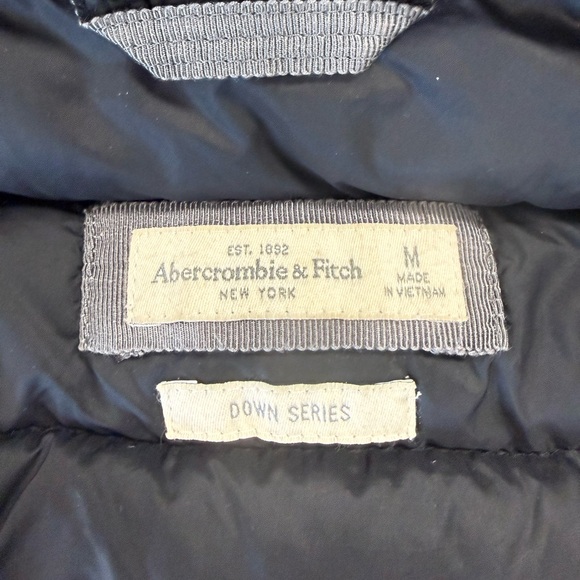 Vintage Abercrombie & Fitch Down Black Puffer Jacket Y2K Womens M - Picture 7 of 16